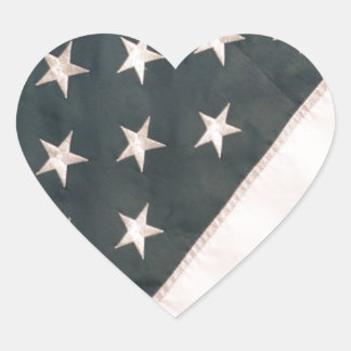 Patriottic USA Flag Hart Sticker
