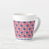 Patriottic USA Flag Hospitality Latte Mok (Rechterhoek)