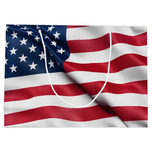 Patriottic USA Flag Large Cadeautasje (Achterkant)