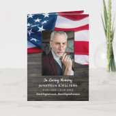 Patriottic USA Flag Memorial Foorial Bedankkaart (Voorkant)