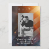 Patriottic USA Flag Memorial Funeral Prayer Card Kaart (Voorkant)