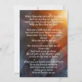 Patriottic USA Flag Memorial Funeral Prayer Card Kaart (Achterkant)