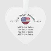 Patriottic USA Flag Ornament (achterkant)