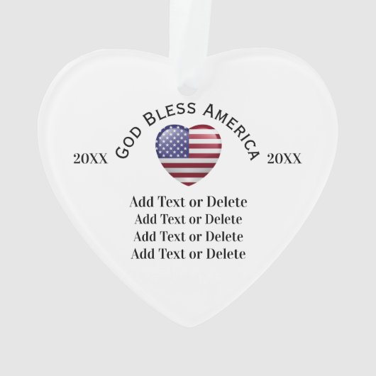 Patriottic USA Flag Ornament (achterkant)