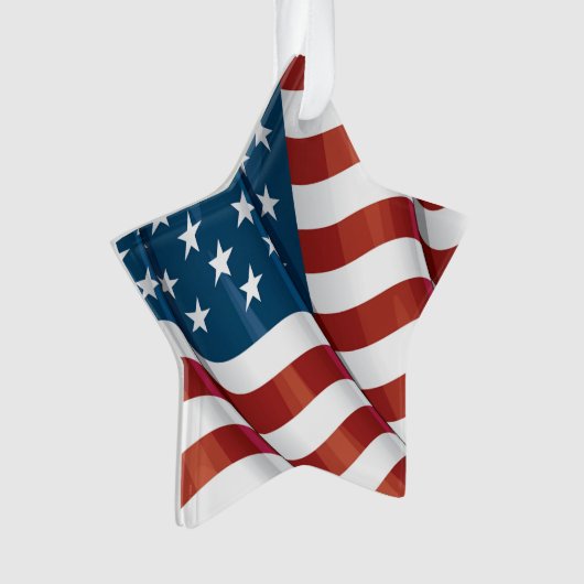 Patriottic USA Flag Ornament (voorkant)