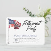 Patriottic USA Flag | Pensioenpartij Kaart (Staand voorkant)