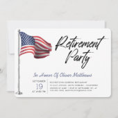 Patriottic USA Flag | Pensioenpartij Kaart (Voorkant)