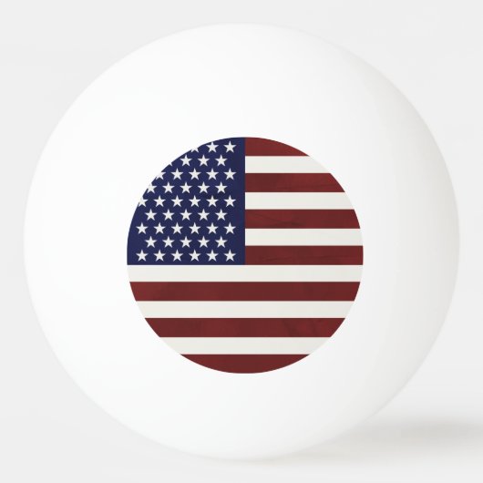 Patriottic USA Flag Pingpongbal (Achterkant)