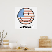 Patriottic USA Flag Print (Keuken)