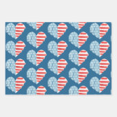 Patriottic USA Flag Red White Blue American Inpakpapier Vel (Voorkant 2)