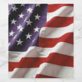 Patriottic USA Flag Wijn Etiket (Enkel label)