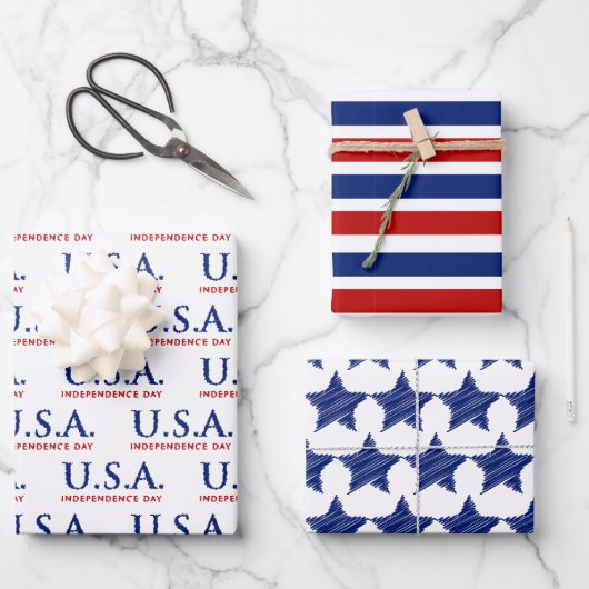Patriottic USA Independence Day Inpakpapier Vel (Voorkant)