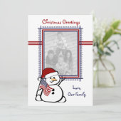 Patriottic USA Kerstmis Feestdagenkaart (Staand voorkant)