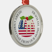 Patriottic USA Kerstmis Metalen Ornament (Rechts)