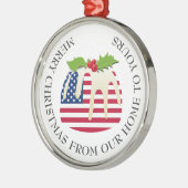 Patriottic USA Kerstmis Metalen Ornament (Links)