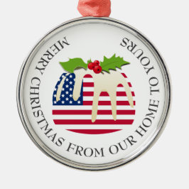 Patriottic USA Kerstmis Metalen Ornament