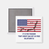 Patriottic USA op 4 juli Magneet (Voorkant / Achterkant)