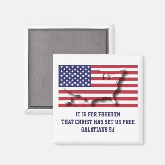 Patriottic USA op 4 juli Magneet (Voorkant / Achterkant)