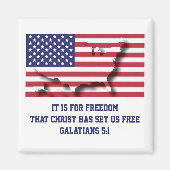 Patriottic USA op 4 juli Magneet (Voorkant)