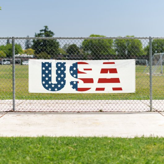 Patriottic USA Outdoor Banner (Insitu)