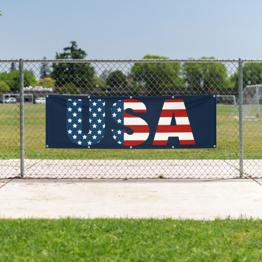 Patriottic USA Outdoor Banner (Insitu)