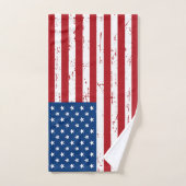 Patriottic USA Persoonlijke naam Amerikaanse vlag Bad Handdoek (Handdoek)