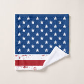 Patriottic USA Persoonlijke naam Amerikaanse vlag Bad Handdoek (Wasdoekje)