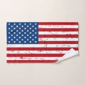 Patriottic USA Persoonlijke naam Amerikaanse vlag Bad Handdoek (Handdoek)