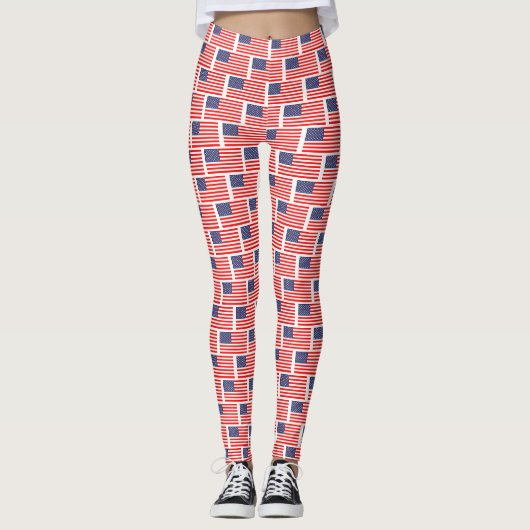 Patriottic USA pride American US vlag Patriotic Leggings (Voorkant)