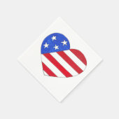 Patriottic USA Stars Stripes Heart American Flag Servetten (Hoek)