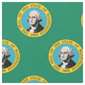 Patriottic Washington State Flag Pattern Stof (Close Up)