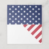 Patriottic Wedding Folded Place Card Plaatskaartje (Buitenkant ongevouwen)