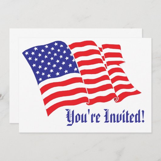 Patriottic Wedding Kaart (Voorkant / Achterkant)