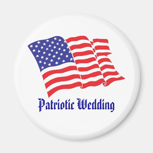 Patriottic Wedding Magneet (Voorkant)