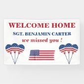 Patriottic Welcome Home Leger Marine Spandoek (Horizontaal)