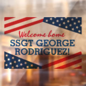 Patriottic Welcome Home Militair Lid Raamsticker (Vel 2)