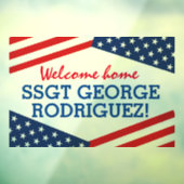 Patriottic Welcome Home Militair Lid Raamsticker (Vel 3)