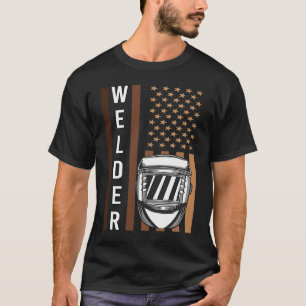 Patriottic Welder USA American Flag for Welding T-shirt