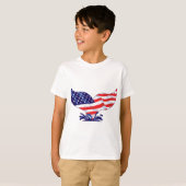Patriottic Whale Tail T-shirt (Voorkant volledig)