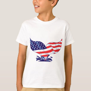 Patriottic Whale Tail T-shirt