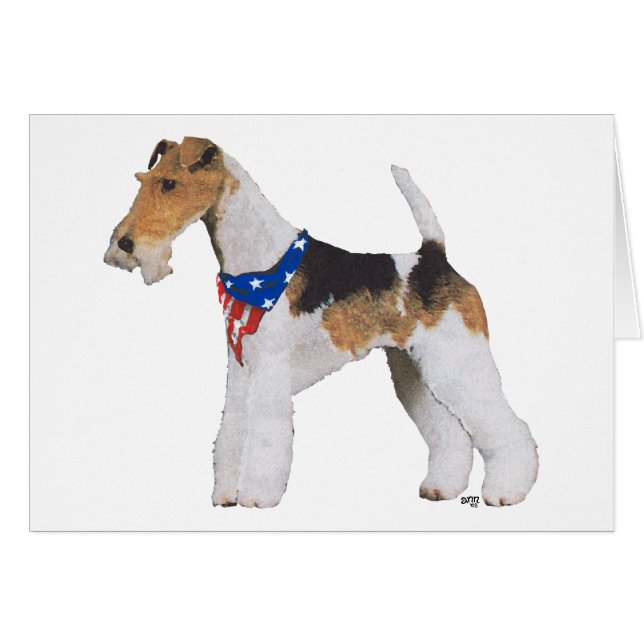 Patriottic Wire Fox Terrier (Voorkant Horizontaal)