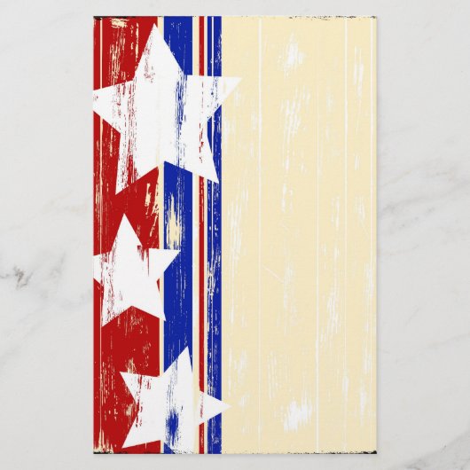 Patriottic Wood Briefpapier (Voorkant)