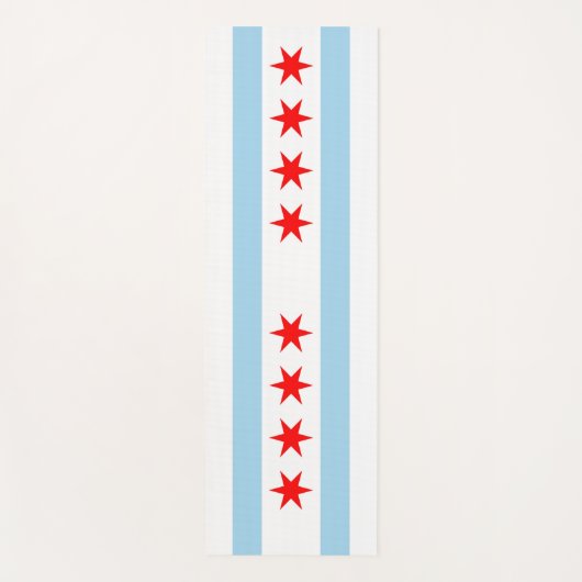 Patriottic Yoga Mats met vlag van Chicago City, Ve Yogamat (Voorkant)