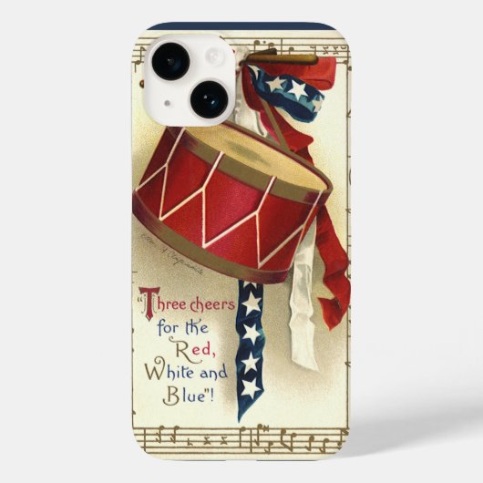 patriotticum, drums met muzieknotities Case-Mate iPhone case (Achterkant)
