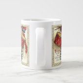 patriotticum, drums met muzieknotities grote koffiekop (Achterkant)