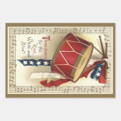 patriotticum, drums met muzieknotities inpakpapier vel (Voorkant 3)