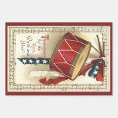 patriotticum, drums met muzieknotities inpakpapier vel (Voorkant 2)