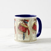 patriotticum, drums met muzieknotities mok (Voorkant rechts)