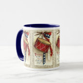  patriotticum, drums met muzieknotities mok (Voorkant links)