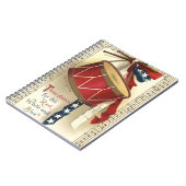  patriotticum, drums met muzieknotities notitieboek (Linkerzijde)